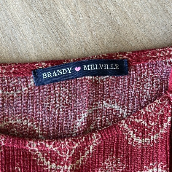 Brandy Melville Abagail Red Medallion Dress - Picture 5 of 7